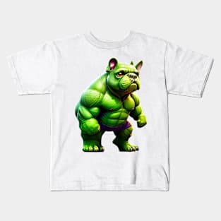 Frenchie in Fun Monster Attire Kids T-Shirt